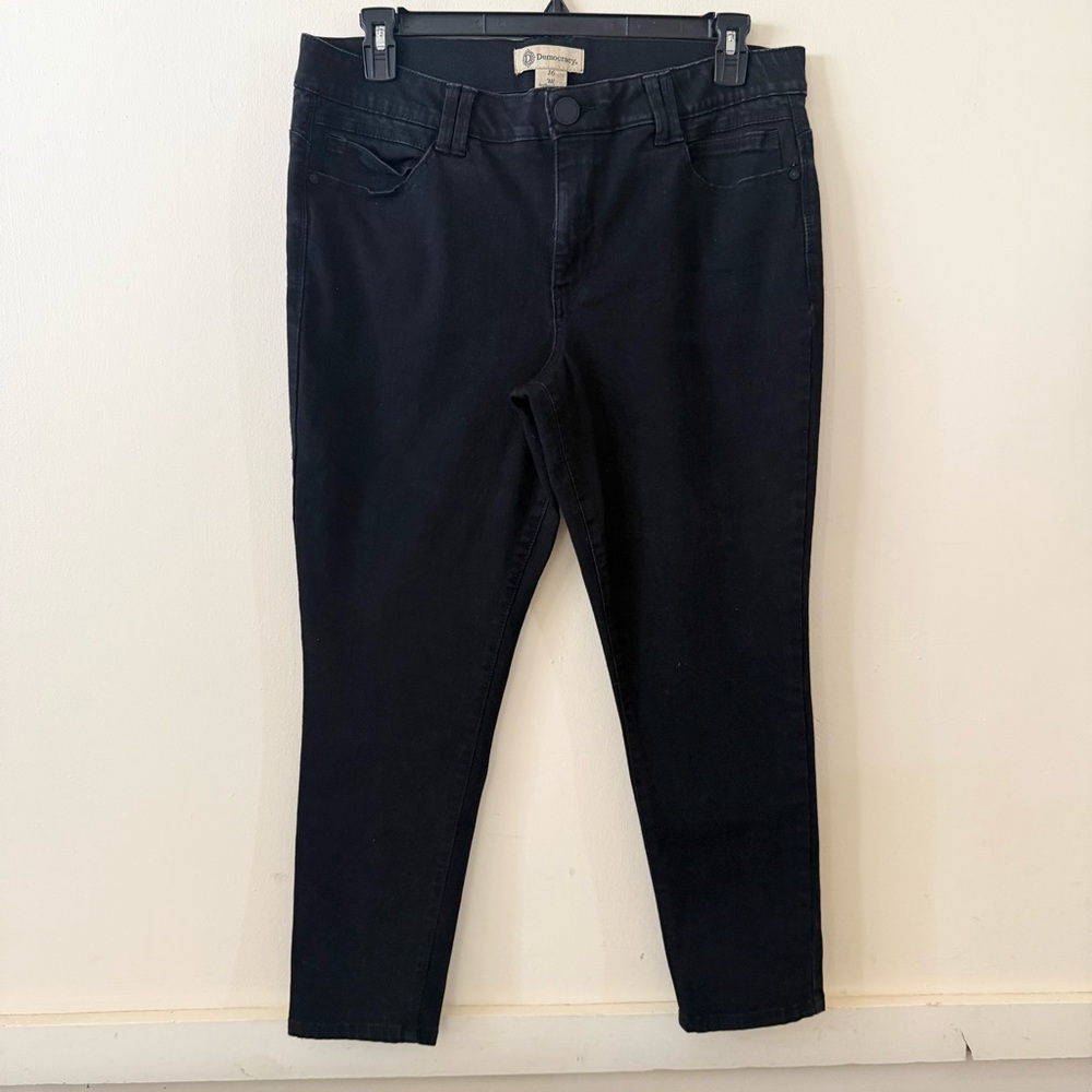 Democracy Ab Technology Skinny Ankle Jeans Women’s Size 16 Stretch Black
